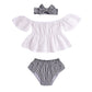 Striped triangle shorts turban