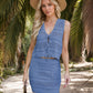 V-neck Casual Loose Vest Knitting Suit Women