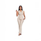 Elegant V-neck Top And Wide-leg Pants Two-piece Set For Women