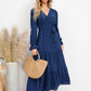Solid Color Wide Hem Casual Dress Women's Clothing