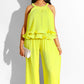 Women's Summer Casual Solid Color Two Piece Suit