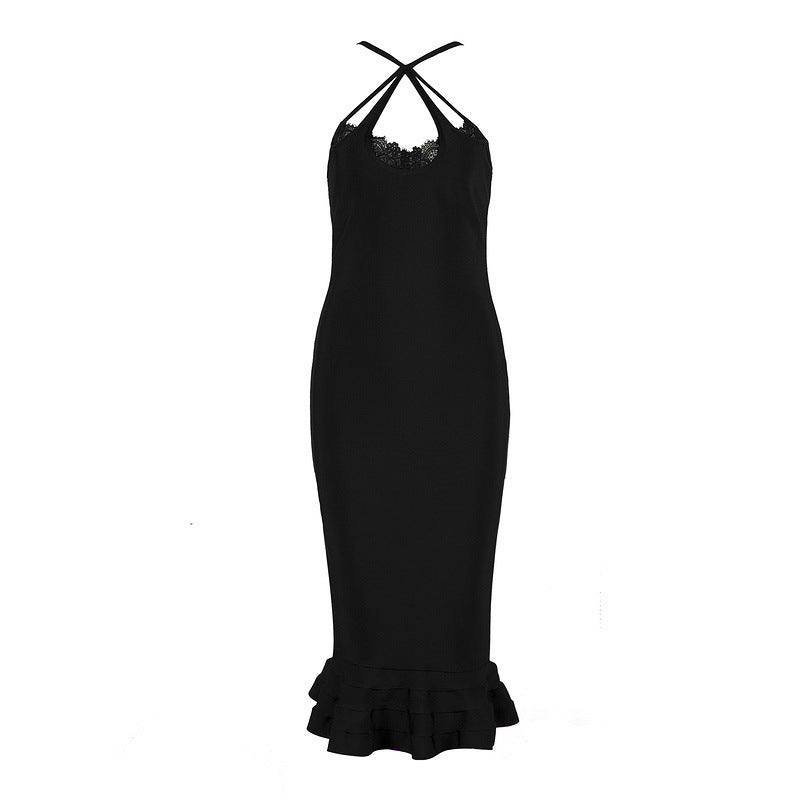 Cross Halter Bandage Skirt