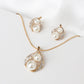 Europe and the United States foreign trade exquisite package with bridal jewelry set pearl water drop two Pearl Necklace Set