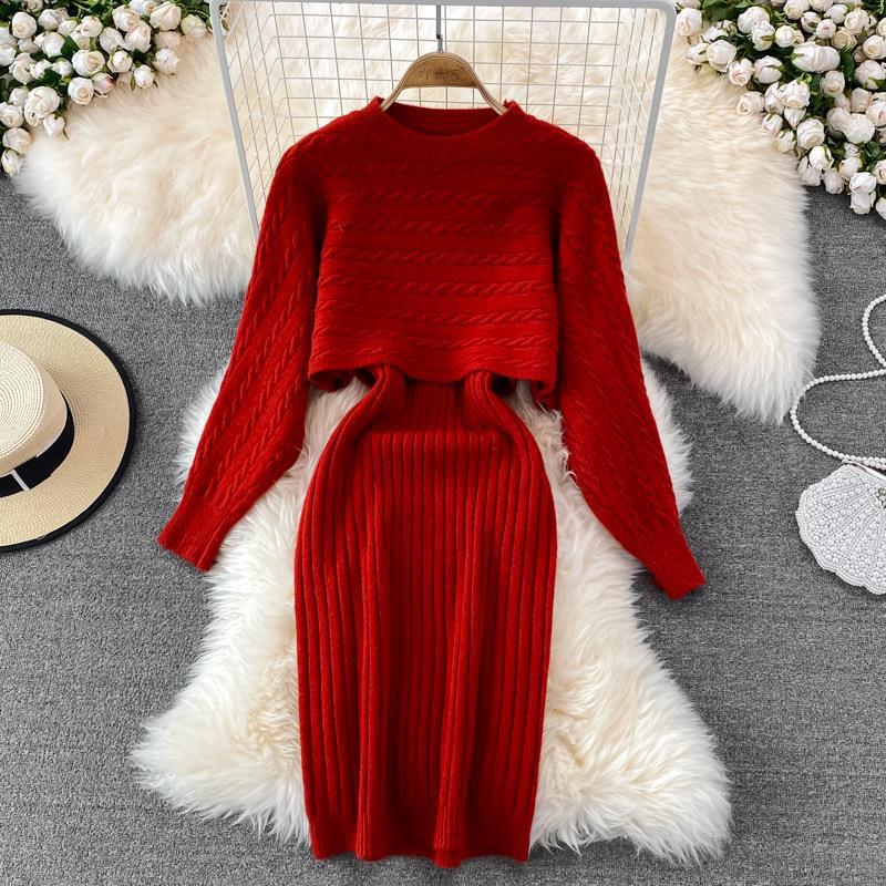 Women's Two-Piece Knitted Camisole Dress