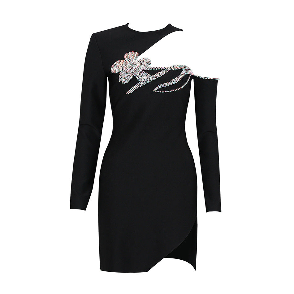 Robe à col rond tendance pour femme