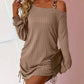 Slim Thread Dress Pleated Drawstring Women's Clothing