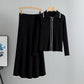 Fashion Slim Fit Women's Sweater Cardigan Skirt Two-piece Set
