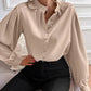 Women's Long-sleeved Single-row Button Loose Top