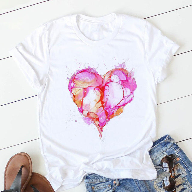 T-shirt à manches courtes imprimé floral tendance