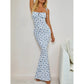Robe à bretelles florales moulantes pour femme