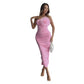 Sexy Solid Color Off The Shoulder Long Dress