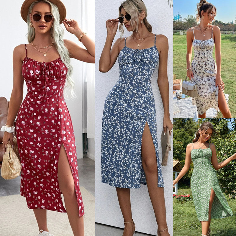 Robe élégante à fleurs pour femmes européennes et américaines, nouvelle collection d'été