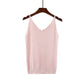 V-neck suspender knitted glitter vest
