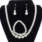 Fast sell bridal decorations, wedding jewelry set, pearl necklace, earring, bracelet wholesale