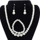 Fast sell bridal decorations, wedding jewelry set, pearl necklace, earring, bracelet wholesale
