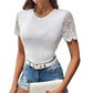 Women's Lace Stitching Hollow Out Tied Jumpsuit