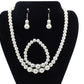 Fast sell bridal decorations, wedding jewelry set, pearl necklace, earring, bracelet wholesale
