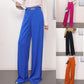 Solid Color Drape Fashionable Wide Leg Pants Women