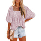 Ladies New Chiffon Floral Cutout Top