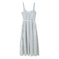 White Polka-dot Cinched Sling Dress