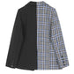 Button-stitched check suit