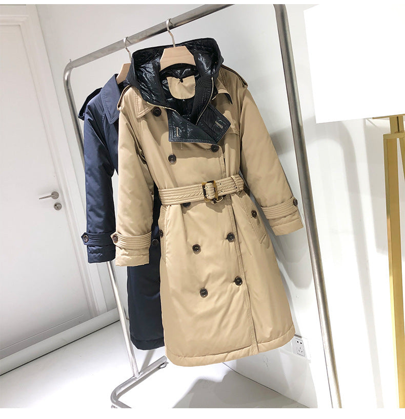 Trench long à lacets