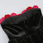 Women's Tube Top Flower Decoration Contrasting-color Dress