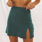 Spring-Summer Exploded Skirt Slit High Waist Zip Skirt