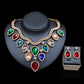 Fast Selling Explosion, Middle East, Europe And America, Colorful Exaggerated Bride Necklace, Earring Set, Cross Border High Quality Goods Supply