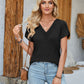 Women's Fashion Solid Color Casual T-shirt