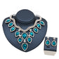 Fast Selling Explosion, Middle East, Europe And America, Colorful Exaggerated Bride Necklace, Earring Set, Cross Border High Quality Goods Supply
