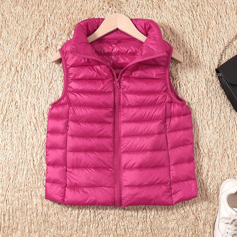 Lightweight down jacket women's Vest Short Size Large
