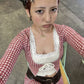 French Retro Slim-fit Plaid Long-sleeved Lace-up T-shirt Cardigan