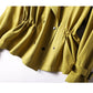 Autumn Fragrance Green Windbreaker Women's Short Waist