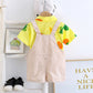Children's Summer Cartoon Overalls T-shirt Suit