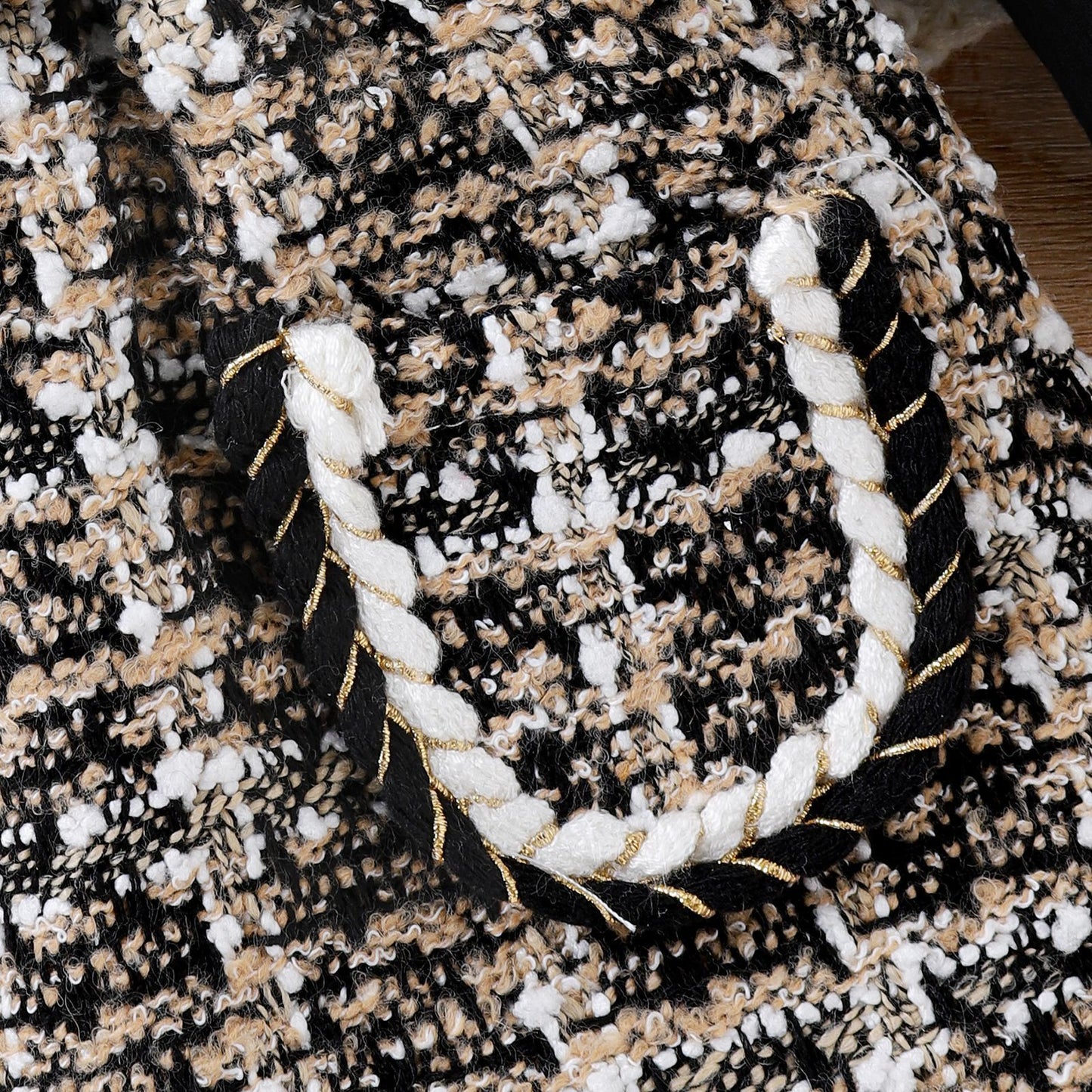Ensemble pour fille, haut côtelé à col haut, jupe à carreaux en laine, ceinture