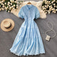 Breasted Slim-fit Mid-length Design Hollow-out First Love Dress