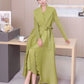 Spring And Autumn New Close Edge Belt Solid Color Dress Shawl Two-piece Set