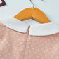 Cotton Cute Doll Collar Long Sleeve Pleated Princess Dress