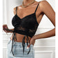 Black Lace Sling Hollow Perspective Slim Fit
