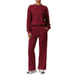 High Waist Wide Leg Slimming Long Sleeve Running Workout Comfort Suit