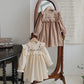 Jupe princesse à volants et manches longues pour fille, automne