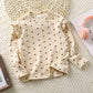 Girls' Autumn And Winter Floral Bottoming Shirt Flounced Sleeve T-shirt