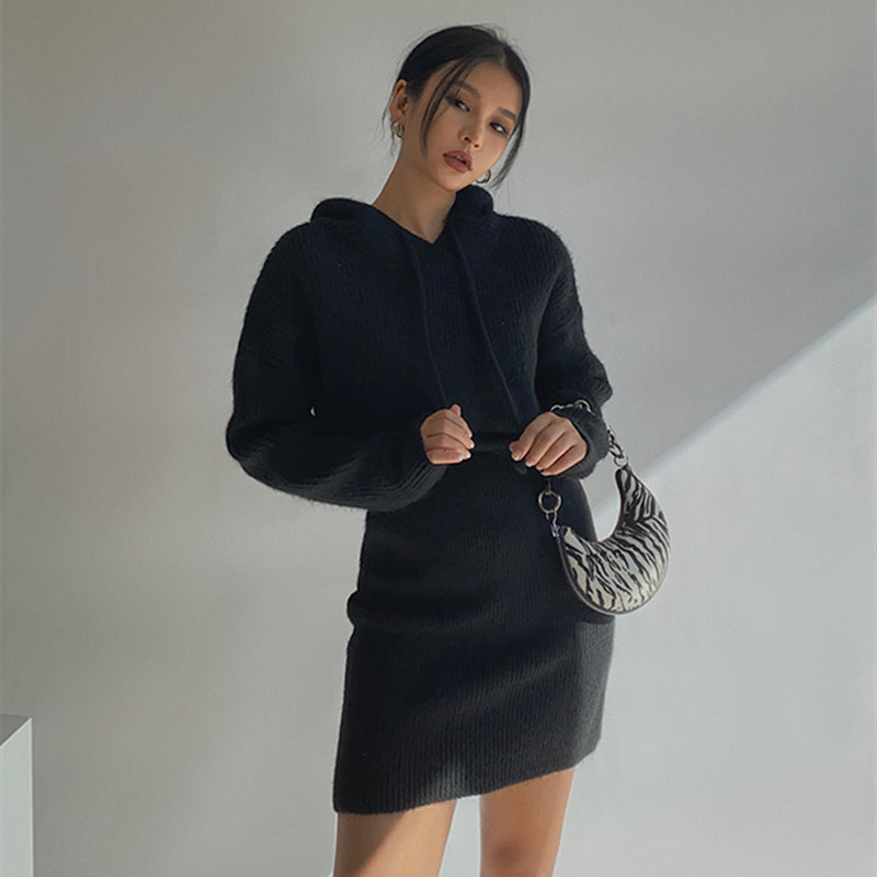 Ladies Fashion Personality Sweater Knit Dress