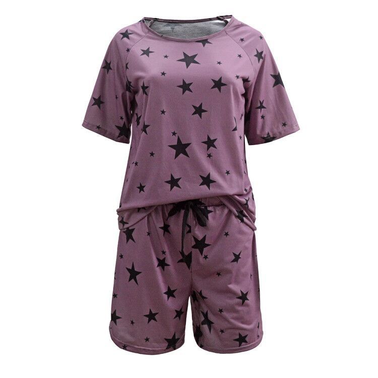 New European And American Home Comfortable Round Neck Women's Suit