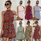 Popular Independent Station Popular Halter Floral Tie-neck Strapless Dress
