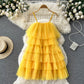Loose Ruffle Pressed Pleated Maxi Dress