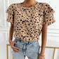 Women's Casual Loose Print Polka Dot Pullover Top