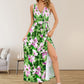 New Bohemian Women's Printed Wear Sleeveless V-neck Dress