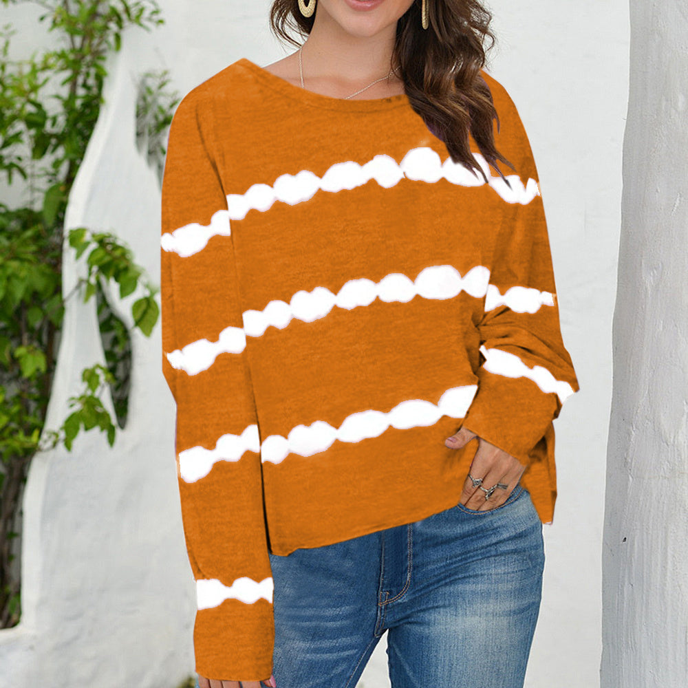 Tie-dye striped T-shirt
